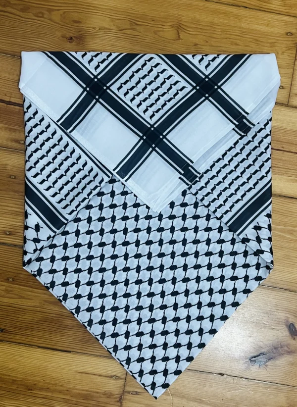 Premium Palestine Keffiyeh – Traditional Black & White Scarf - LOJA ...
