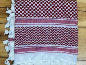 Palestine Keffiyeh - Traditional Red & White Shemagh